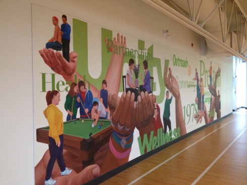 gym mural